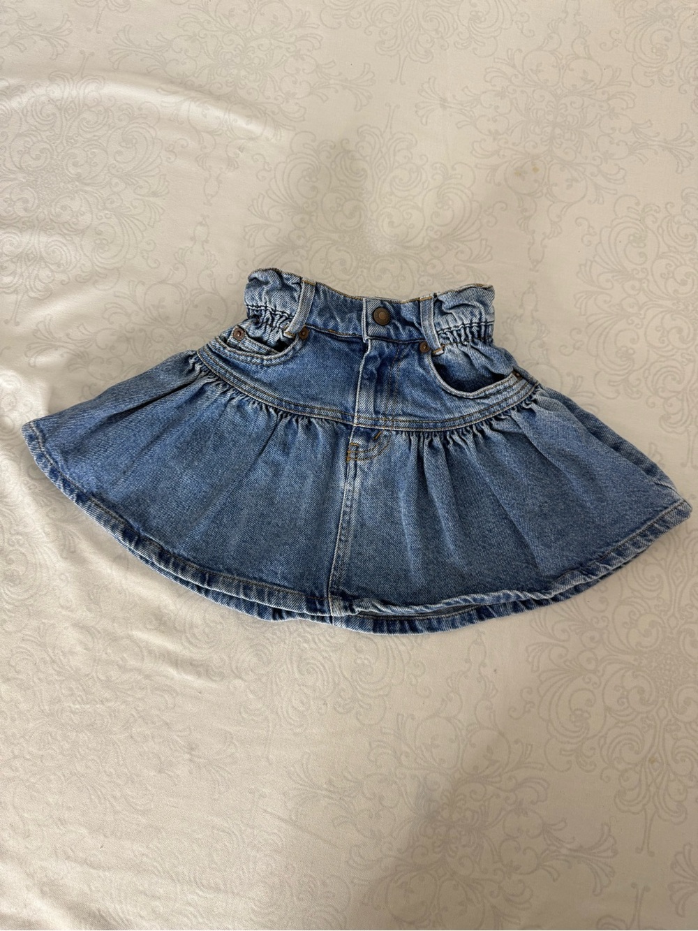 Vintage Orange Tab Little Levi’s Toddler Girl Fit & Flare Pleated Flounce Skirt